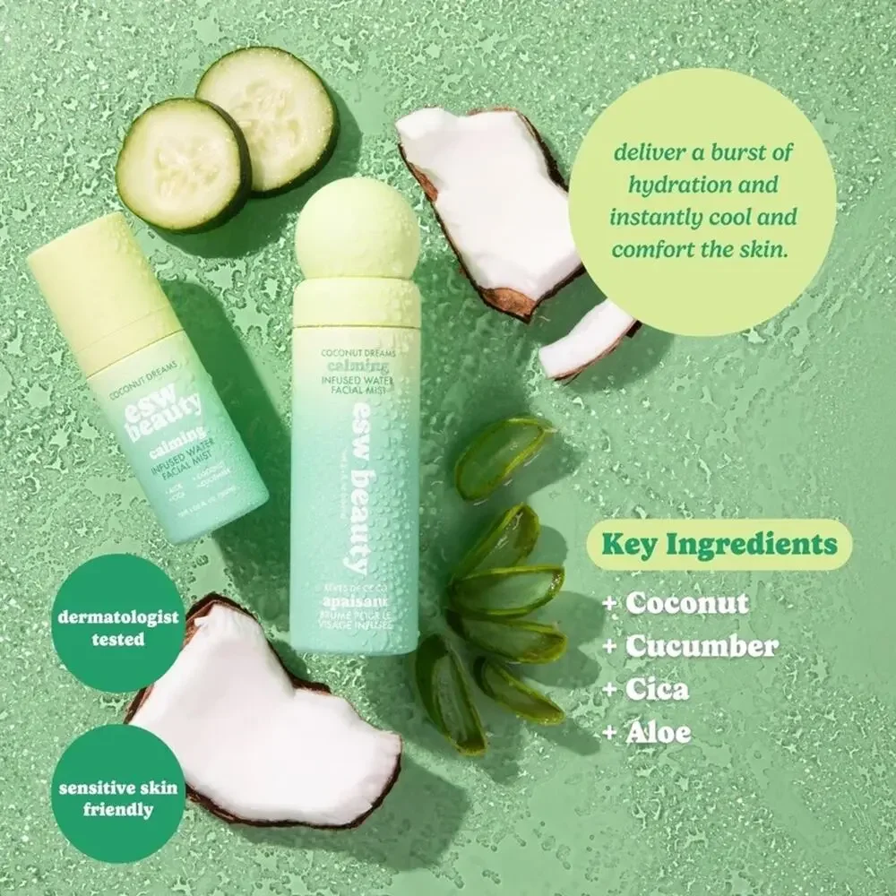 SET OF 5! — ESW Beauty Facial Mist Mini Duo Kit — Lychee Breeze + Coconut Dreams
